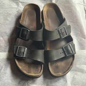 Birkenstock Dark Brown Slide Sandals size 42 Us 9-9.5